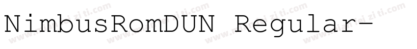 NimbusRomDUN Regular字体转换